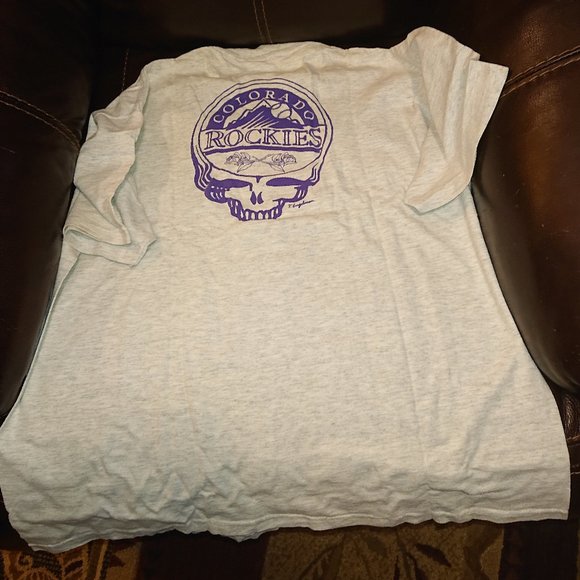 Greatful Dead Colorado Rockies grey ultra rare L t shirt